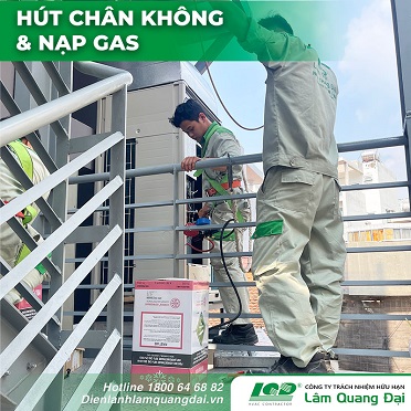 Hút chân không và nạp gas cho máy lạnh