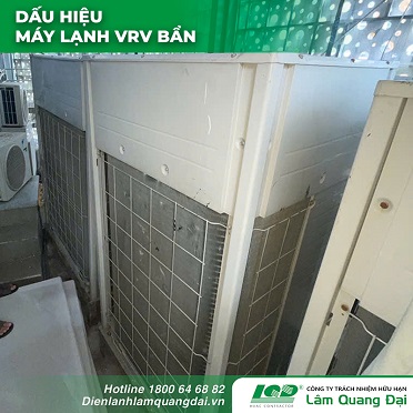 Dấu hiệu máy lạnh VRV bẩn